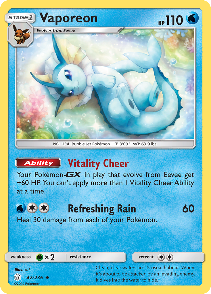 Cosmic Eclipse Vaporeon #42/236